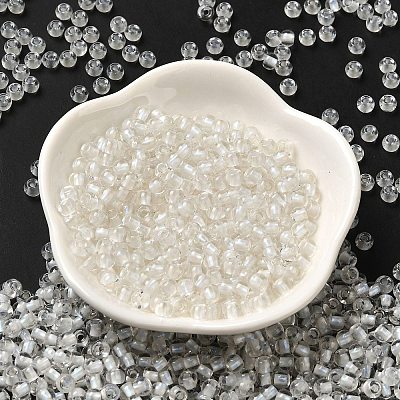 6/0 Transparent Inside Colours Glass Seed Beads SEED-P006-01A-15-1