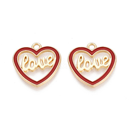 Alloy Enamel Pendants ENAM-T024-10A-G-1