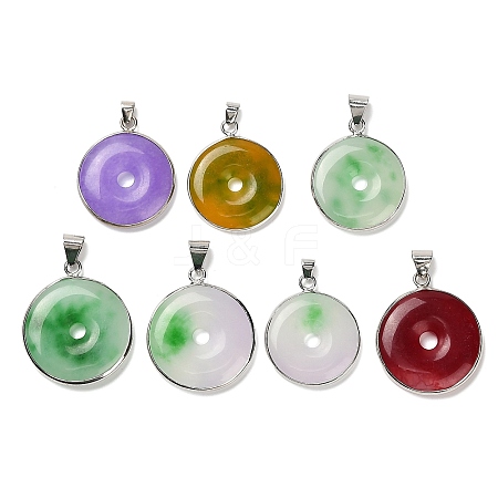 Natural Mixed Gemstone Pendants G-Z097-02P-A-1
