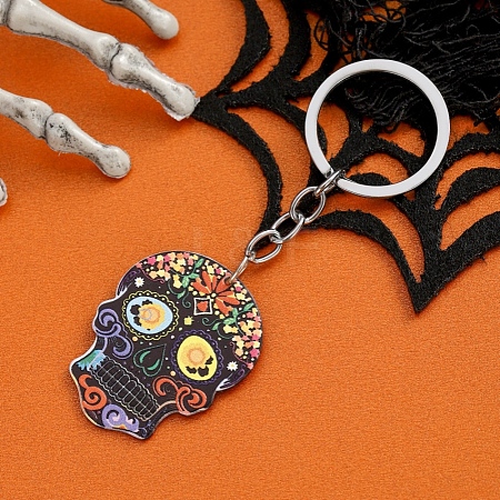 Halloween Skull Keychain PW-WGB292A-01-1