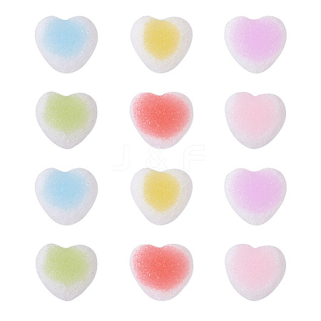 Yilisi 60Pcs 6 Colors Resin Cabochons Accessories RESI-YS0001-06-1