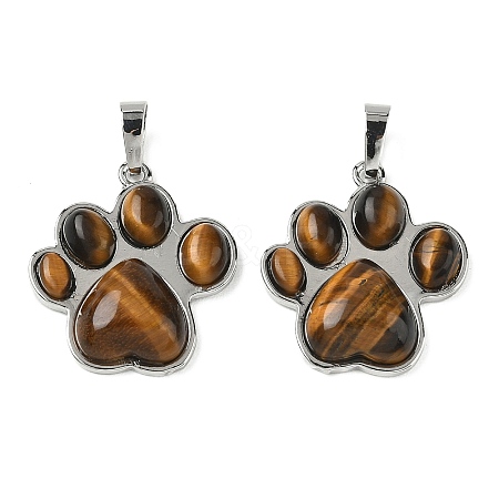 Natural Tiger Eye Pendants X-G-B194-02P-10-1