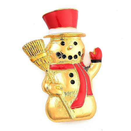 Christmas Theme Alloy Enamel Brooches JEWB-S022-05B-G-1