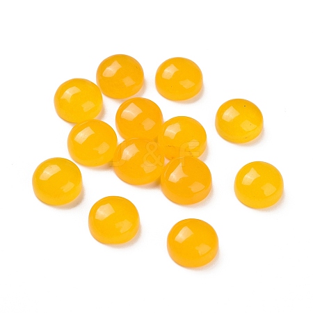 Natural Yellow Jade Cabochons G-E492-H-20-1