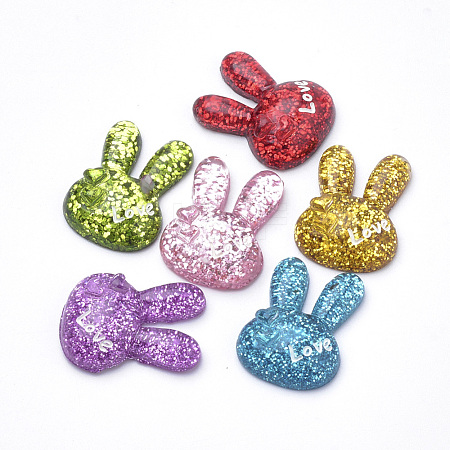 Bunny Resin Cabochons CRES-S304-01-1