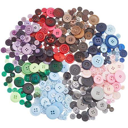 8 Colors Resin Buttons DIY-SP0003-99-1