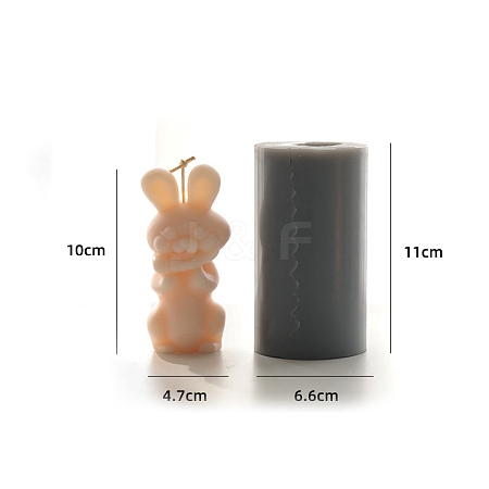 Easter Rabbit DIY Acrylic Candle Molds PW-WG43124-01-1