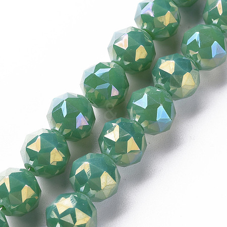Electroplate Glass Beads Strands EGLA-T020-10-B02-1