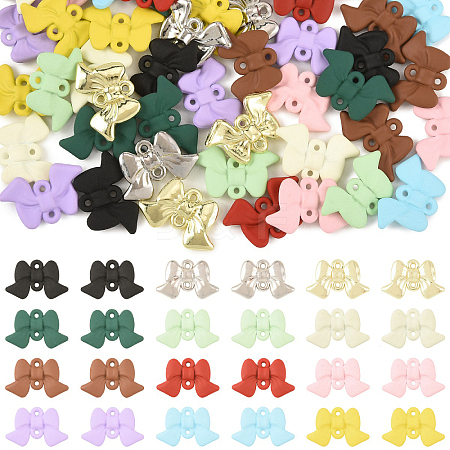 24Pcs 12 Colors Spray Painted Alloy Connector Charms FIND-YW0012-40-1