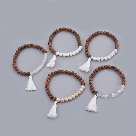 Natural Mixed Stone Beads Bracelets BJEW-JB03963-1