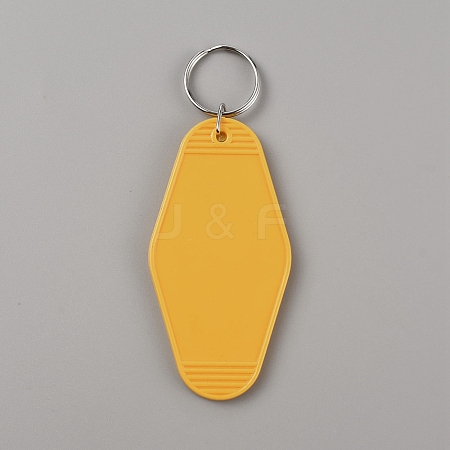 Plastic Blank Motel Keychain KEYC-WH0034-29J-1