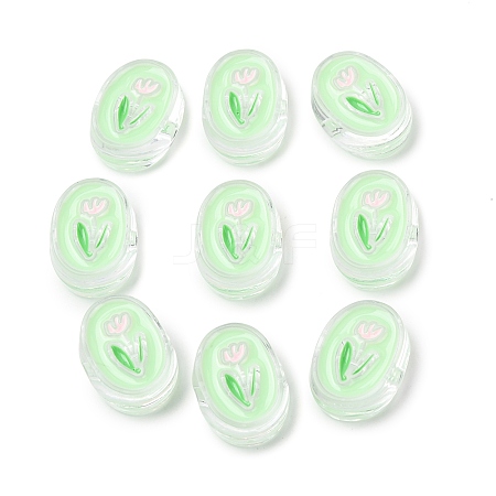 Transparent Acrylic Enamel Beads LS-OACR-N130-023-02-1