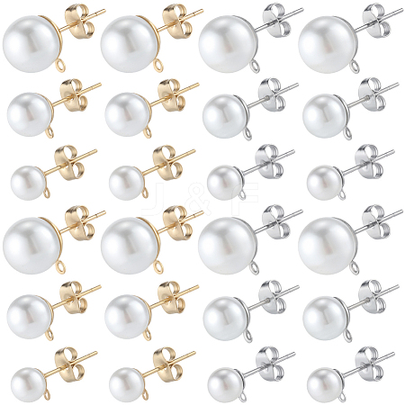 304 Stainless Steel Stud Earring Findings EJEW-SP0001-17G-1
