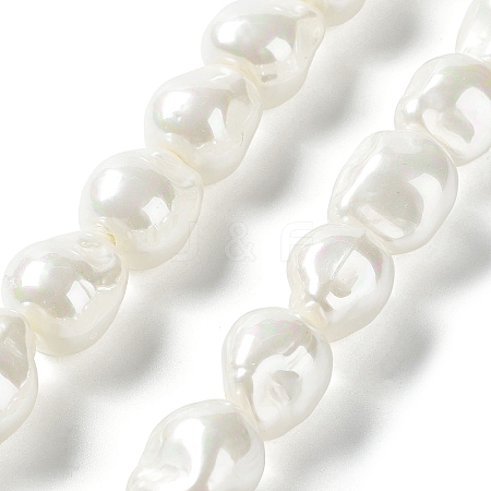 Electroplated Shell Pearl Beads Strands BSHE-G035-01B-05-1