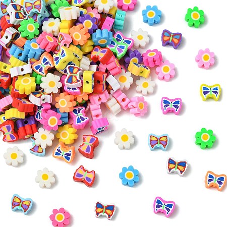 200Pcs 2 Styles Handmade Polymer Clay Beads CLAY-CJ0002-04-1