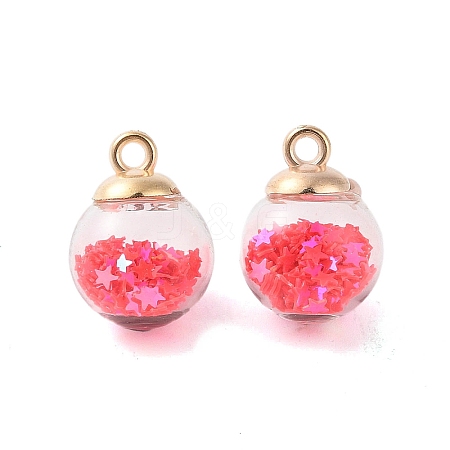 Glass Round Pendants GLAA-P063-01G-10-1