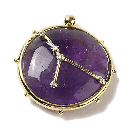 Constellation Natural Amethyst Pendants G-A300-E06-1