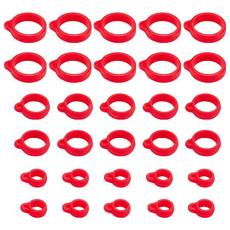 60Pcs 3 Style Silicone Pendant SIL-GF0001-28A-1