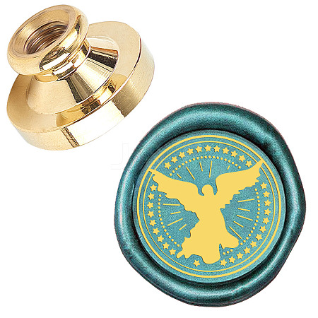 Wax Seal Brass Stamp Head AJEW-WH0209-075-1