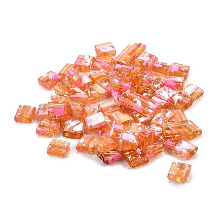 2-Hole Transparent Glass Seed Beads LS-SEED-S023-30C-14-1