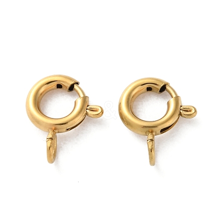 Ion Plating(IP) 304 Stainless Steel Spring Ring Clasps X-STAS-C114-04B-G-1