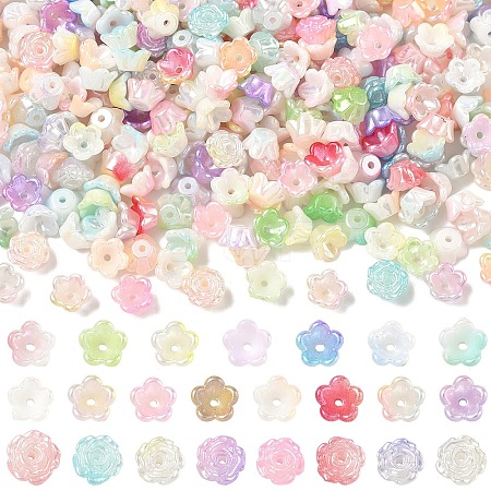 66G 3 Styles ABS Plastic Bead Caps KY-YW0002-25-1