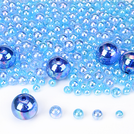 100G 5 Styles Transparent Acrylic Beads MACR-YW0003-41-1