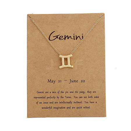 Twelve Constellations Alloy Pendant Necklaces WG2D4F2-06-1
