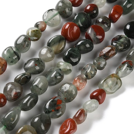 Natural African Bloodstone Beads Strands G-P497-01C-22-1