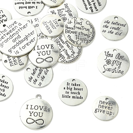 20Pcs 10 Styles Tibetan Style Alloy Pendants TIBEP-YW0002-38-1