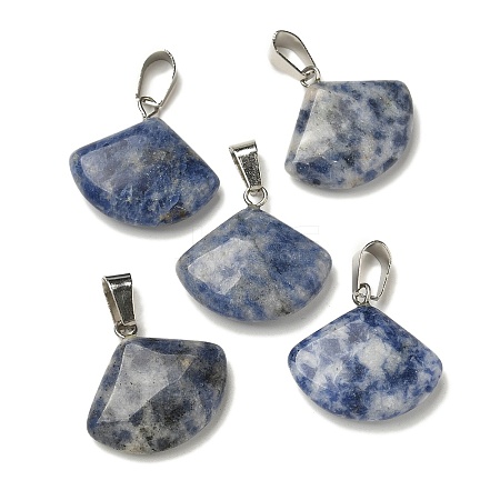 Natural Blue Spot Jasper Pendants G-Z067-05P-04-1