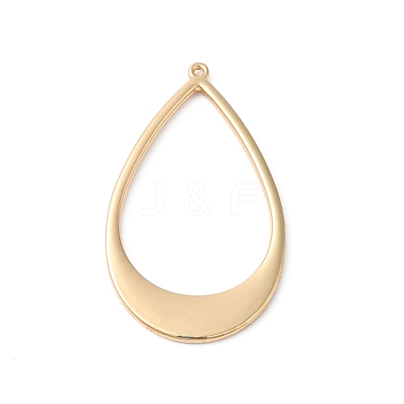 Brass Open Back Bezel Big Pendants KK-O144-28G-1