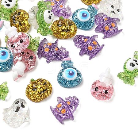 Halloween Transparent Resin Cabochons RE-CBA1EFB-01-1
