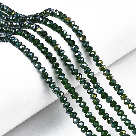 Electroplate Glass Beads Strands EGLA-A034-T1mm-B28-1