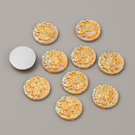 Resin Cabochons CRES-WH0001-49H-1