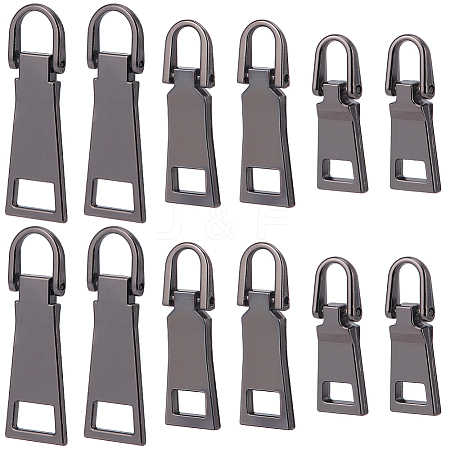 18Pcs 3 Styles Alloy Zipper Pull Tabs FIND-CY0001-83B-1