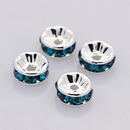 Brass Grade A Rhinestone Spacer Beads RB-A014-Z7mm-06S-1
