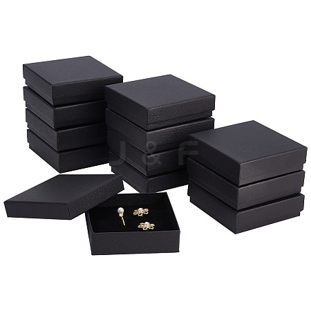 12Pcs Square Cardboard Necklace Box CBOX-NB0001-30-1