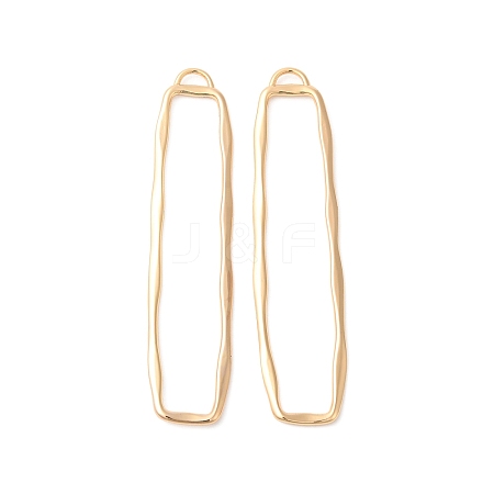 Brass Open Back Bezel Big Pendants X-KK-O144-29G-1