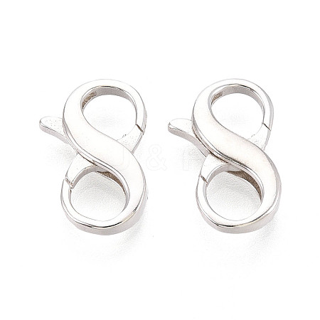 925 Sterling Silver Double Opening Lobster Claw Clasps STER-T008-73S-03-1