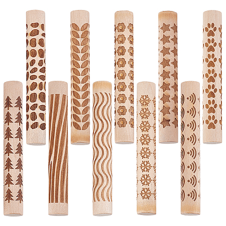 Wood Embossing Rod DIY-WH0504-892-1