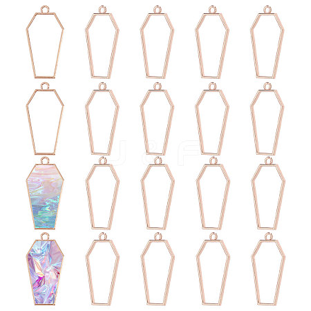 20Pcs Alloy Open Back Bezel Pendants FIND-CA0011-50RG-1