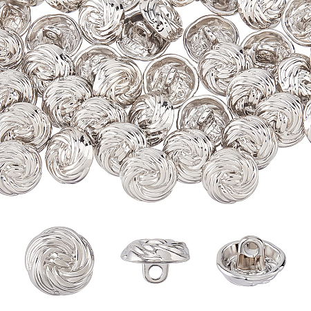 40Pc 1-Hole Zinc Alloy Shank Buttons BUTT-FH0001-039-1