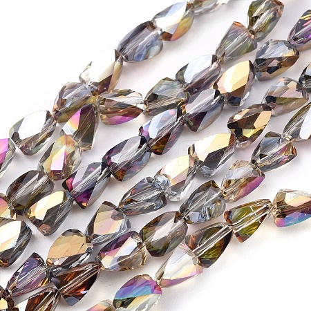 Electroplate Glass Beads Strands EGLA-G035-A-HP01-1