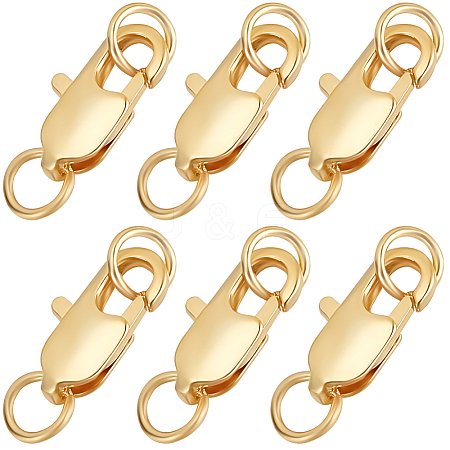 20Pcs Brass Lobster Claw Clasps KK-BBC0015-01A-G-1