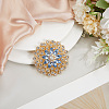 Flower Alloy Rhinestone Brooches for Backpack Clothes JEWB-WH20011-02C-3