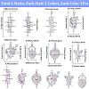 24Pcs 12 Styles Alloy Rhinestone Connector Charms FIND-SC0022-21A-2