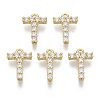 Brass Micro Pave Cubic Zirconia Charms KK-T060-05-T-G-NF-1