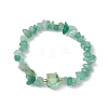 Electroplated Hexagon Prism Natural Quartz Chip Beaded Stretch Bracelets fo Women BJEW-JB10756-01-1