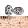 Tibetan Style Alloy Oval Charms TIBEP-Q035-08B-NR-3